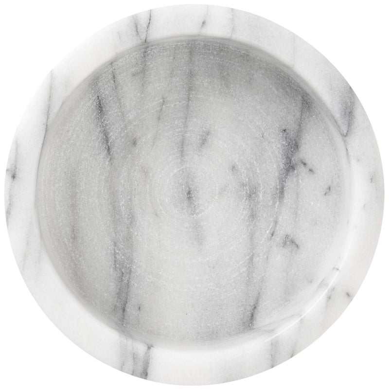 Fox Run White Marble Wine Bottle and Glass Stand, 5 x 5 x 2 inches - Image 2